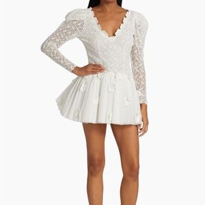LoveShackFancy Veralynne Minidress-True White